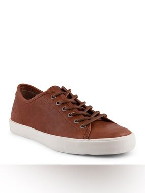 Men’s 9.5 Frye Brett Low Sneaker Natural Brown Leather